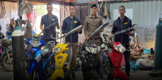 ตำรวจสอบสวนกลาง(CIB) บุกค้นร้านแต่งจักรยานยนต์ลักลอบจำหน่ายท่อไอเสียรถจักรยานยนต์