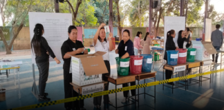 ปิดหีบเลือกตั้งนับคะแนนผู้สมัครนายกอบต.และสมาชิกอบต.ของอบต.บ่อวินกลุ่มบ่อวินเป็นหนึ่งชนะยกทีมทุกหน่วย