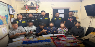 ตำรวจพัทยาปิดล้อมทลายเครือข่ายยาเสพติดรายใหญ่ รวบ 6 ผู้ต้องหา ยึดยาเสพติดเพียบ พร้อมปืน 2 กระบอก