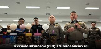 ตำรวจสอบสวนกลาง (CIB) ร่วมกับภาคีเครือข่าย บุกทลายเครือข่ายแก๊สหัวเราะรายใหญ่ รวบ 5 จีนเทา หลังบุกค้นแหล่งสต๊อกของ 3 จุด มูลค่ากว่า 3.5 ล้านบาท”