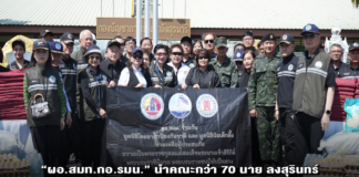 “ผอ.สมท.กอ.รมน.” นำคณะกว่า 70 นาย ลงสุรินทร์ มอบอวน–บังเกอร์–ผ้าห่ม เสริมแกร่งฐานสู้ภัยโดรน เสริมแนวป้องกันชายแดนไทย–กัมพูชา