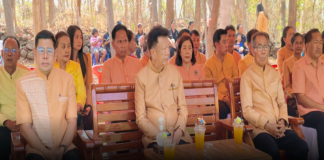 นายก อบจ.ศรีสะเกษบวงสรวงและเปิดลานวัฒนธรรมงานเถลิงพนมกะบาร์ บูชาพระใหญ่ ไหว้ตรุษสงกรานต์ สนานธรรมราช ครั้งที่ 5