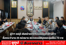 ผู้ว่าฯ ชลบุรี เดินหน้าตรวจเข้มนอมินีธุรกิจต่างด้าว ตั้งคณะทำงาน 25 หน่วยงาน ตรวจสอบนิติบุคคลกลุ่มเสี่ยง 70 ราย