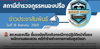 สภ.หนองปรือ ชี้แจงข้อเท็จจริงกรณีการปฏิบัติหน้าที่ของพนักงานสอบสวน คดีทำร้ายร่างกายภายในพูลวิลลา